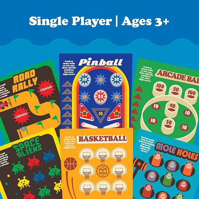 Playmonster Original Waterfuls Classic Handheld Water Games – Kids Games, Retro Travel Games, Fidget Toys for Kids, Autism Toys, 6 Interchangeable Back Panels, Screen Free Play, Portable, Ages 3+