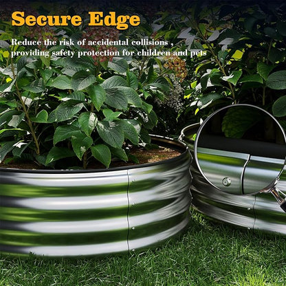 Galvanized Metal Planter Raised Garden Bed Kit for Gardening Outdoor，4x2x1ft Planter Grow Garden Box Raised Flower Bed，Long Vegetable Clearance Herb Raised Garden Beds for Gardening White