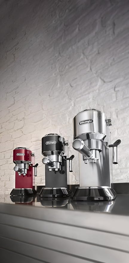 De'Longhi Dedica Espresso Machine, 15-Bar Pump, Frother, Stainless Steel | #1 Worldwide Espresso Machine Maker, Rapid Heat-Up, Frother, Compact Design, Easy to Clean