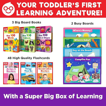 Doctor Jupiter My Big Box of Learning | Toys for Toddlers Ages 1-2-3 | Toddler Learning & Educational Activities for 1+ Year Old Boys & Girls | Gift Ideas for Birthdays