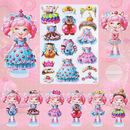 PainZieteg Magnetic Dress Up Dolls,Paper Dolls for Girls, Kids DIY Princess Magnetic Dress-Up Doll for Girl Birthday (Dount Elf)