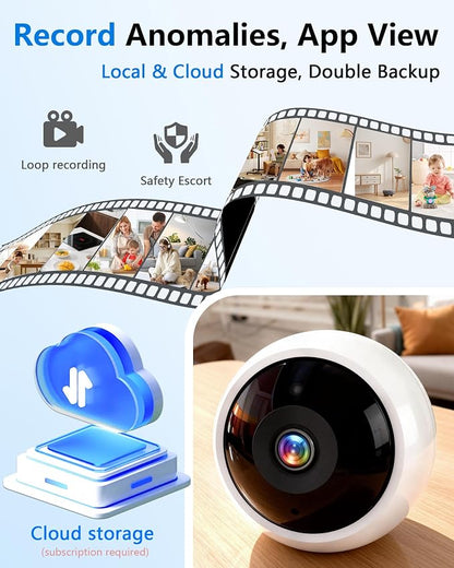 AMTIFO Security Cameras Wireless Outdoor Magnetic: Install-Free Smart Indoor 2K WiFi - Long Battery Life Powered Wireless Cameras for Home Security with AI Motion Detection