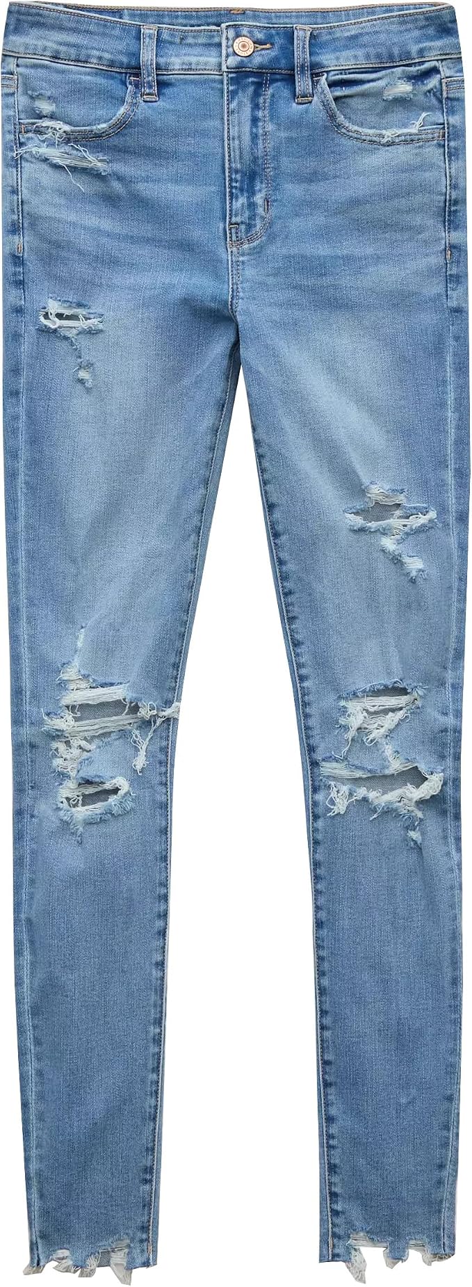 KUNMI Women's Skinny Ripped Trendy Jeans Distressed Stretchy Denim Pants