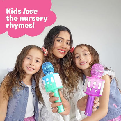 Move2Play, Kids Karaoke Microphone | Includes Pre-Loaded Songs & Bluetooth | Kids Birthday Party Gift | Toy for All Ages 2, 3, 4, 5, 6+ Year Old Girls, Boys & Toddlers