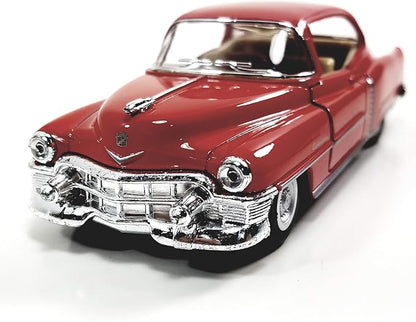 KiNSMART 1953 Cadillac Series 62 1:43 O Scale 5 Inch Die Cast Metal Model Classic Ventage Toy Car (Cherry Red)
