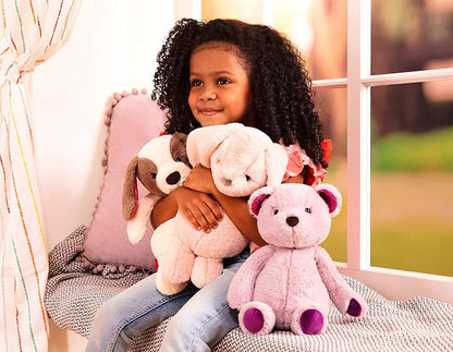 B. toys – 12-Inch Plush Dog – Huggable Dog Stuffed Animal Toy – Soft & Cuddly Plush Puppy – Washable – Babies, Toddlers, Kids – Happy Hues – Cupcake Pup – 0+ Months