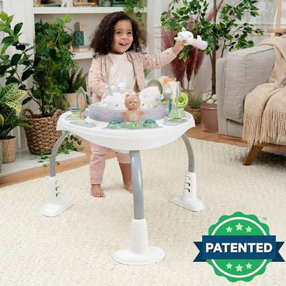 Ingenuity Spring & Sprout 2-in-1 Baby Activity Center Jumper and Table with Infant Toys - Ages 6 Months +, First Forest