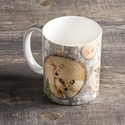 Maison d' Hermine Coffee Mug with Handles Tea Cups (12 Ounce, Pack of 1) | Fine Bone China Coffee Mugs for Hot Beverages Cappuccino Latte Home Restaurant Hotel Spring Summer -Mountain Life - Winteralp