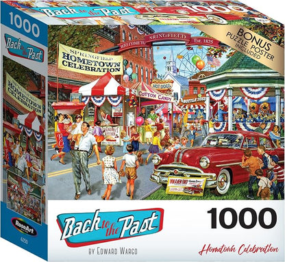 RoseArt - Back to The Past - Hometown Celebration - 1000 Piece Jigsaw Puzzle for Adults