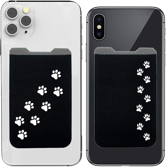 Phone Wallet - Adhesive Card Holder - Cell Phone Pouch - Stick on Lycra Pocket by Gecko - Carry Credit Cards and Cash