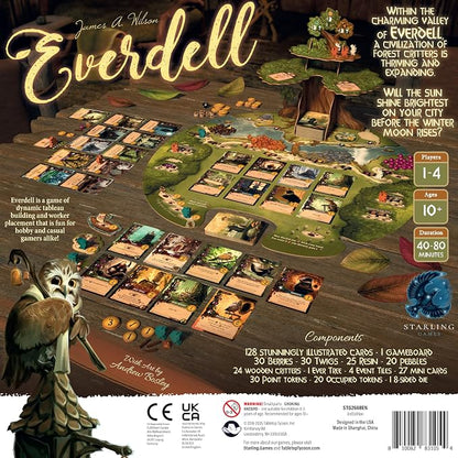 Everdell Board Game – Strategic Worker Placement & Tableau Building Game for Adults & Teens, 1–4 Players, Age 14+, Award-Winning Tabletop Fantasy Game