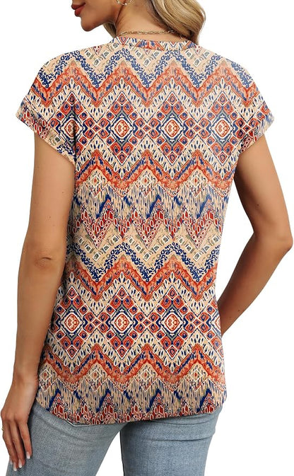 Alaroo Womens Summer Tops Short Sleeve Shirts Crew Neck Tshirt Cute Trendy Tunic Blouses (S-3XL)