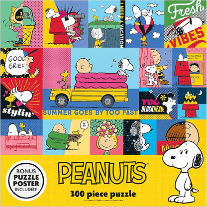 RoseArt - Peanuts - Peanuts Vibes - 300 Piece Jigsaw Puzzle for Adults
