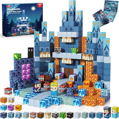 Annexfun Magnetic Blocks - 100 PCS Magnetic Building Blocks - Magnet Cubes Toys Stacking,STEM Montessori Sensory Toys for 3+ Year Old Boys & Girls Birthday Gifts