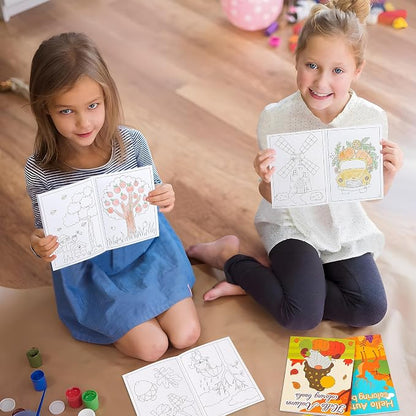 90shine 60PCS Fall Coloring Books for Kids, Thanksgiving Party Favors in Bulk Goodie Bag Stuffers Ages 2-4 3-5 4-8