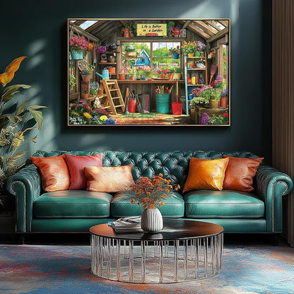 Puzzles for Adults 1000 Pieces, Charming Potting Shed - Garden Shed Jigsaw Puzzle for Family Decoration, Gifts, Party Game, Finished Size 27.5" x 19.7"