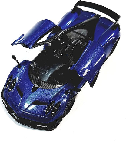 KiNSMART - 2016 Pagani Huayra BC 5" 1:38 Scale Die Cast Metal Model Toy Car w/Pullback Action (Blue)
