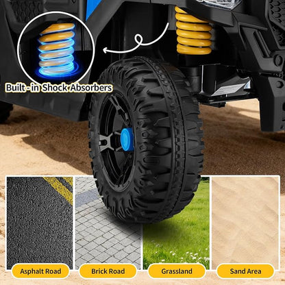 TOBBI Ride on Dump Truck with Electric Dump, Ride on Car with Remote Control, Kids Car to Drive Battery Power Wheels Electric Car Toys for Kids Toddlers Aged 3-8 with Music Player LED Light