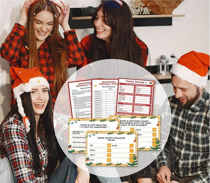 Christmas Friendly Feud Game, Snowman Themed Party Game for Family, Winter Party Supplies and Activities Decorations, Holiday Trivia Games for Large Groups, 1 Pack(02)