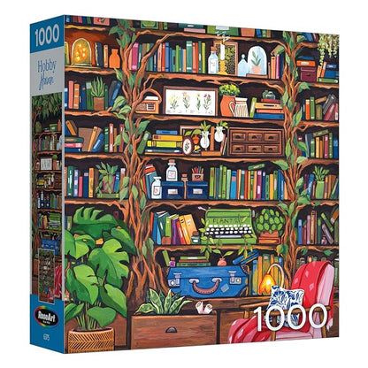RoseArt - Hobby Haven - Bookshelf - 1000 Piece Jigsaw Puzzle for Adults - Perfect for Reading Enthusiasts