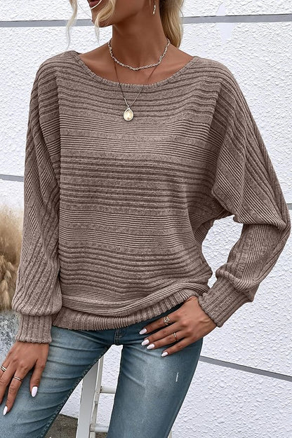 Womens Long Sleeve Shirts Crewneck Tunic Tops Pullover Sweaters Business Casual Blouses Fall Fashion 2026