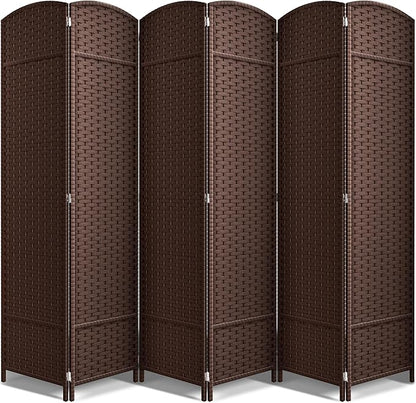 Sorbus 6 Panel Room Divider 6 ft. Tall - Privacy Screen, Extra Wide Double Hinged Panels, Mesh Hand-Woven Design, Partition Room Dividers and Folding Privacy Screens, Wall Divider for Room Separation