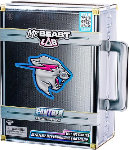 MrBeast Lab Apex Beast Neon Panther Collector Figure, Standing at 6.5 Inches/16.5cm Tall, with Extreme Detailing, Premium Packaging, 13 Points of Articulation and Chomp Jaw