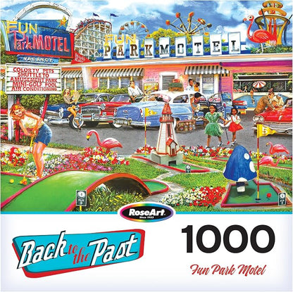 RoseArt - Back to The Past - Fun Park Motel - 1000 Piece Jigsaw Puzzle for Adults