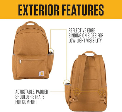 Carhartt Classic 21L Backpack Rose Tint | Classic Laptop, Water-Resistant Pack with 15 Laptop Sleeve and Organizational Compartments