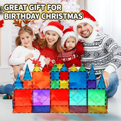 Mruikeny 14 Piece Large Magnetic Tiles Kids Toys, Big Magnetic Tiles STEM Large Magnetic Blocks Preschool Learning Magnet for Kids Ages 3-5 4-8, Sensory Montessori Toys for 3+ Boys and Girls