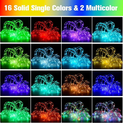 164Ft Rope Lights Outdoor, 500 LEDs 18 Colors Changing String Lights Plug in with Remote, IP68 Waterproof Twinkle Fairy Light Rope Lighting Indoor for Bedroom Patio Christmas Halloween Decor