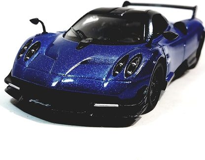 KiNSMART - 2016 Pagani Huayra BC 5" 1:38 Scale Die Cast Metal Model Toy Car w/Pullback Action (Blue)