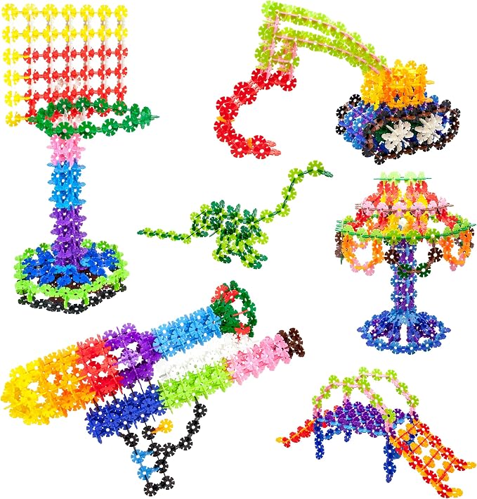 PicassoTiles 550 Piece Building Chips Interlocking Construction Toys Creative Disc Block Toy Kit 3D Stacking Puzzle STEM Learning Early Education for Preschool Montessori Kids Boys Girls Age 3 PTF55
