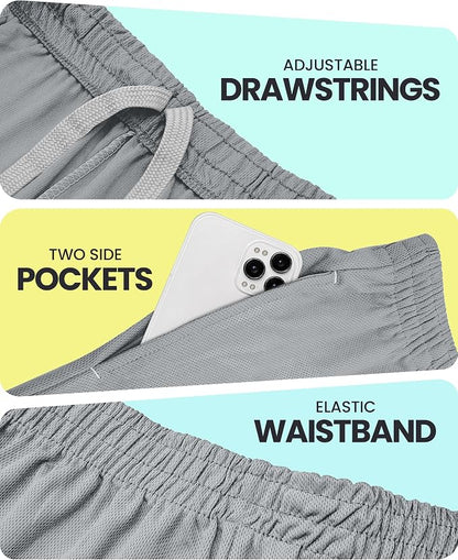 Quick Dry Knit Men's Athletic Shorts Loose-Fit Running Workout Gym Shorts