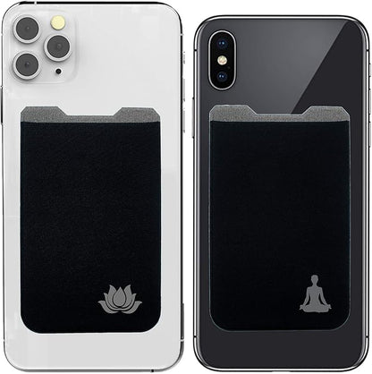 Phone Wallet - Adhesive Card Holder - Cell Phone Pouch - Stick on Lycra Pocket by Gecko - Carry Credit Cards and Cash