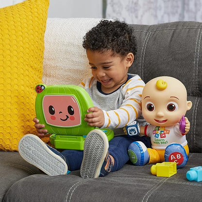 CoComelon Sing and Learn Laptop Toy for Kids, Lights, Sounds, and Music Encourages Letter, Number, Shape, and Animal Recognition, Officially Licensed Kids Toys for Ages 18 Month by Just Play