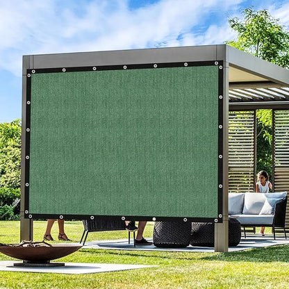Artpuch Outdoor Pergola Shade Cover 4' X 11' Sun Shade Cloth with Grommets, 90% UV Protection Canopy Patio Privacy Screen (Customized Available) GN107, Green