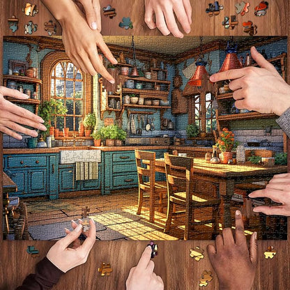 Warm Kitchen - Puzzles for Adults 1000 Pieces, Jigsaw Puzzles for Adults 1000 Piece, Challenging Game Toys, Impossible Puzzle, Family Decoration Puzzle
