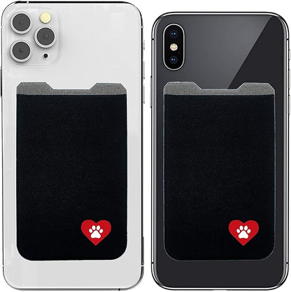 Phone Wallet - Adhesive Card Holder - Cell Phone Pouch - Stick on Lycra Pocket by Gecko - Carry Credit Cards and Cash