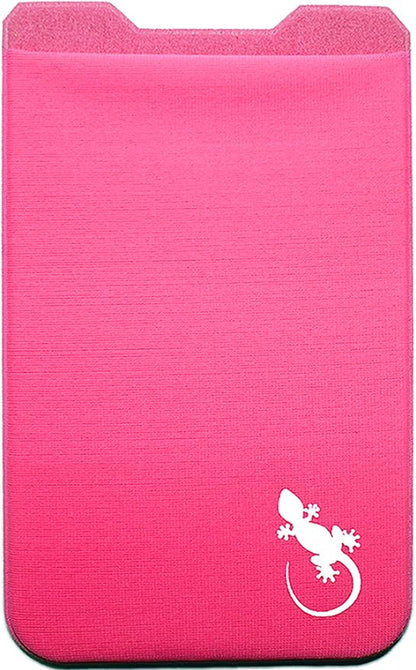 Phone Wallet - Adhesive Card Holder - Cell Phone Pouch - Stick on Lycra Pocket by Gecko - Carry Credit Cards and Cash