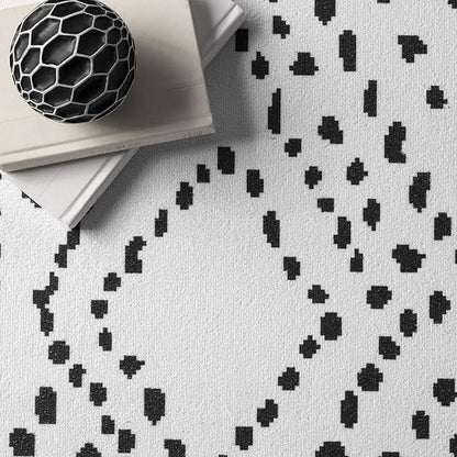 nuLOOM Mila Machine Washable Diamond Trellis Ultra Thin Runner Rug, 2' 6" x 8', Ivory