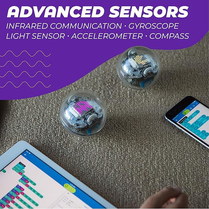 Sphero Bolt Coding Robot Ball, Ages 8+ | Beginner to Advanced Programming, Draw, Blocks, Javascript, or Python, Programmable Sensors & LED Matrix