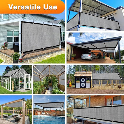Artpuch Outdoor Pergola Shade Cover 13x15 FT Sun Shade Cloth with Grommets Light Grey 90% UV Protection Canopy Patio Privacy Screen (Customized Available)