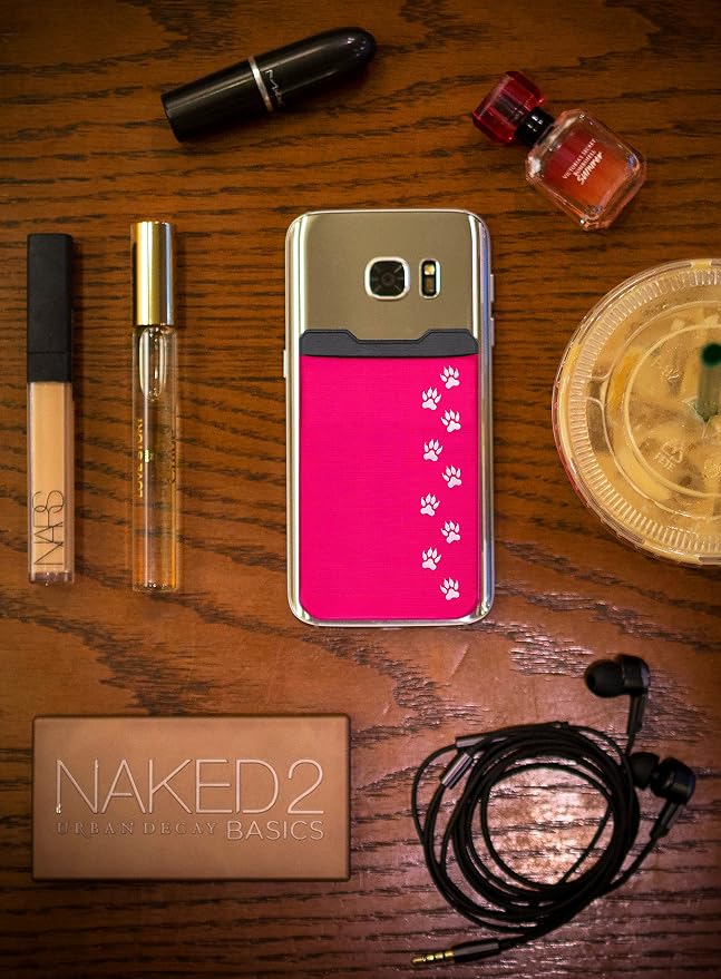 Phone Wallet - Adhesive Card Holder - Cell Phone Pouch - Stick on Lycra Pocket by Gecko - Carry Credit Cards and Cash