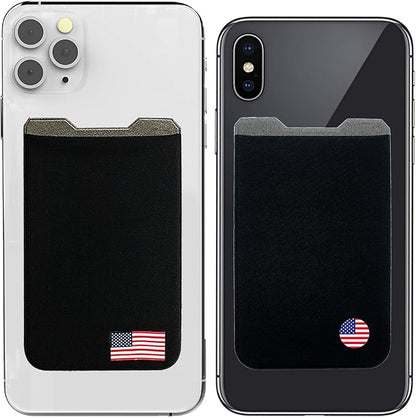 Phone Wallet - Adhesive Card Holder - Cell Phone Pouch - Stick on Lycra Pocket by Gecko - Carry Credit Cards and Cash