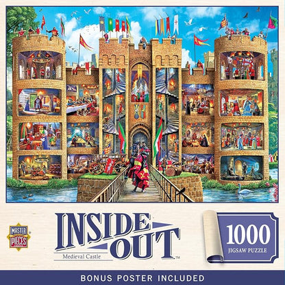 MasterPieces 1000 Piece Jigsaw Puzzle for Adults, Family, Or Youth - Medieval Castle - 19.25" x 26.75"