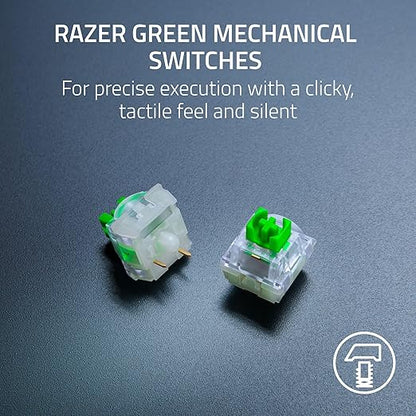 Razer BlackWidow V4 X Mechanical Gaming Keyboard, Minecraft Edition | Green Switches Tactile & Clicky, 6 Macro Keys, Chroma RGB, Doubleshot ABS Keycaps, Sound Dampening & Stabilizers