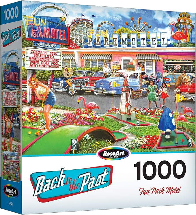 RoseArt - Back to The Past - Fun Park Motel - 1000 Piece Jigsaw Puzzle for Adults
