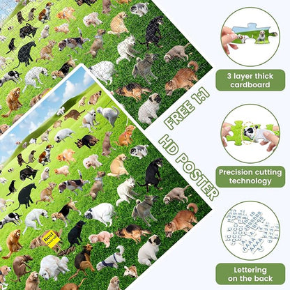 1000 Pieces Puzzles for Adults, Pooping Puppies Puzzle, Dogs Jigsaw Puzzles 1000 Pieces, Funny Gifts for Dog Lovers Friends, Perfect White Elephant Gag Gift, Dog Puzzle as Funny Home Party Decorations