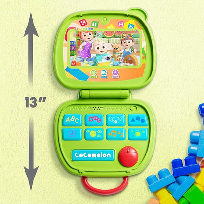 CoComelon Sing and Learn Laptop Toy for Kids, Lights, Sounds, and Music Encourages Letter, Number, Shape, and Animal Recognition, Officially Licensed Kids Toys for Ages 18 Month by Just Play